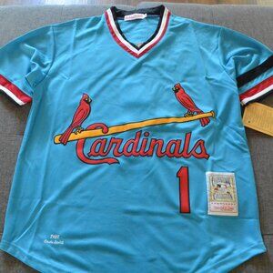 Brand NEW St. Louis Cardinals Jersey Ozzie Smith #1 Blue Men's Size Small